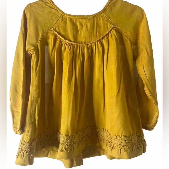 Toddler girls Artisan NY size 2T mustard colored button down top. - Picture 1 of 6